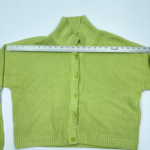 (NWT) Hollister NWT Pistachio Green Cropped Button Front Cardigan XXL - Picture 6 of 8
